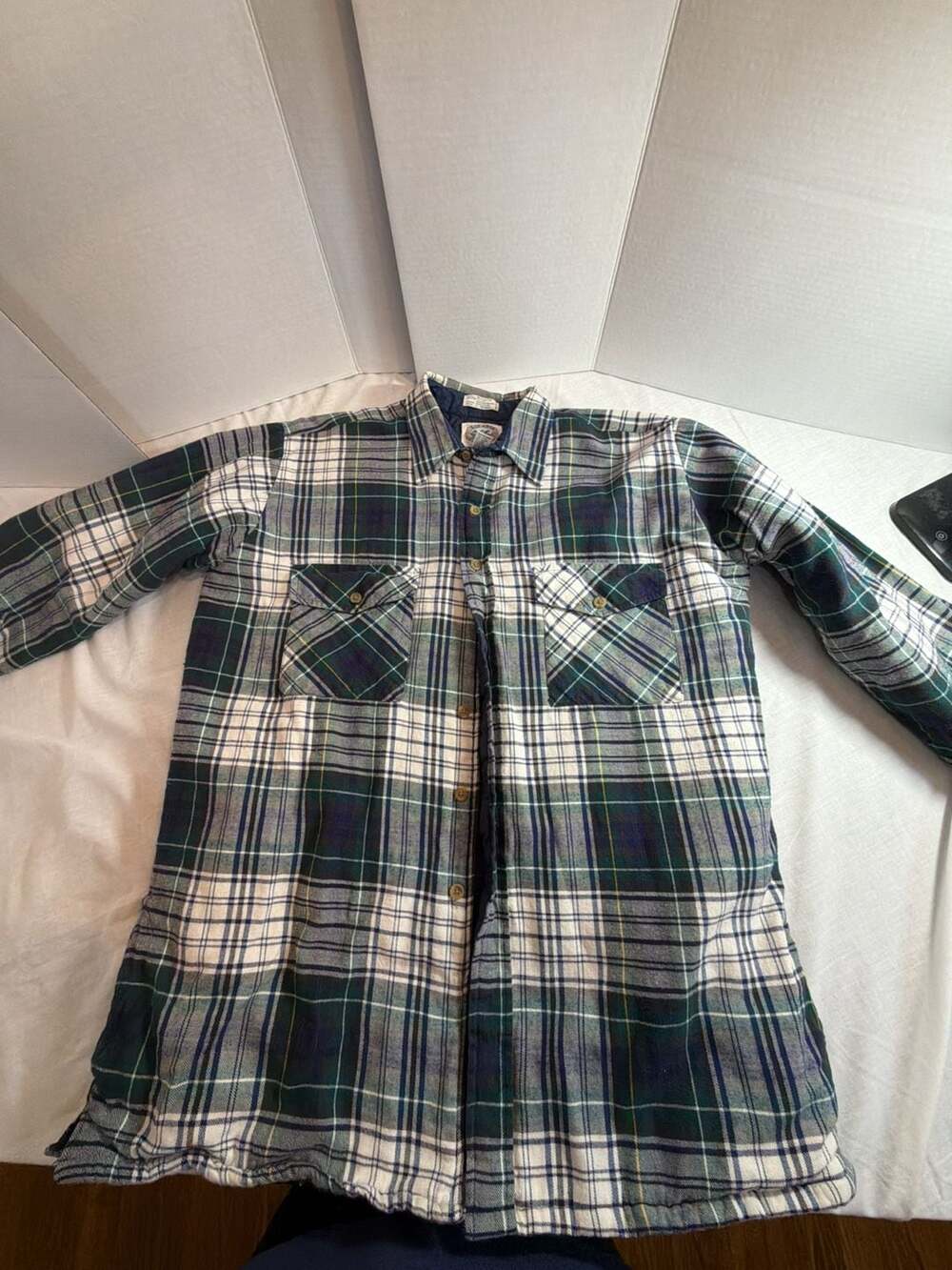Bay Area Traders Men's Quilted Lined Plaid Flannel Shirt Size L